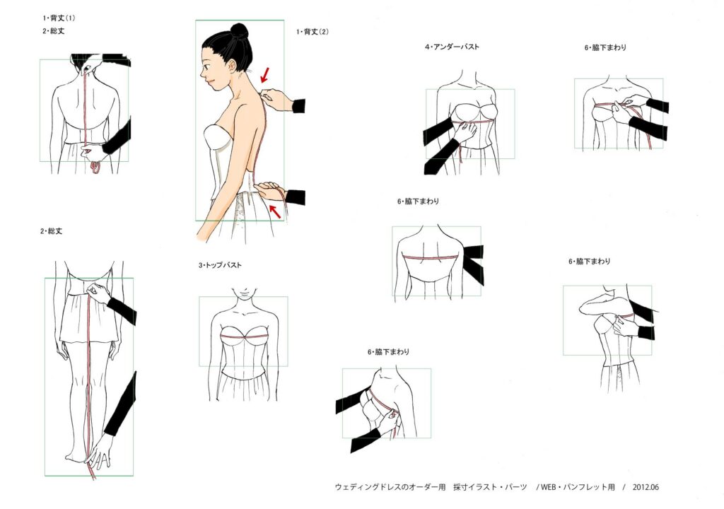 採寸　イラスト制作事例01