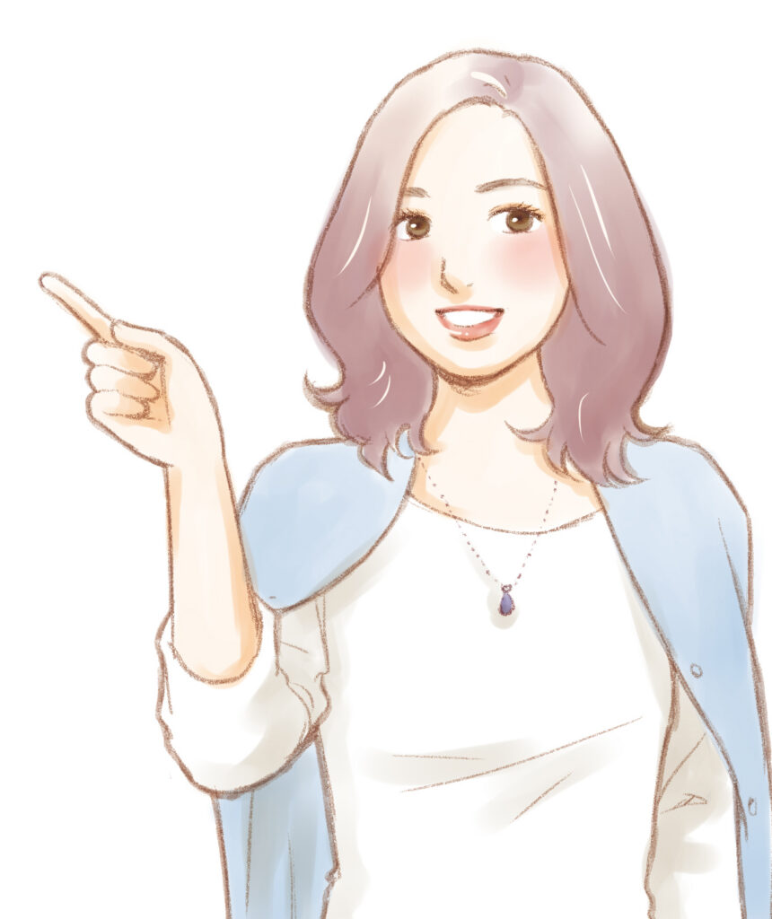 ミドルエイジ女性　イラスト制作事例03