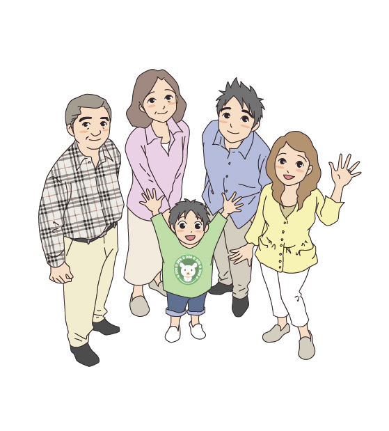 [NTTデータ団体保険]パンフレット用キャラクターイラスト制作事例_03