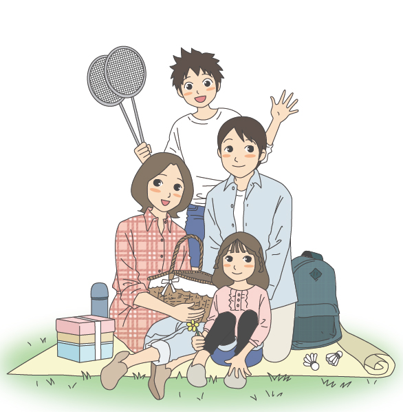 [NTTデータ団体保険]パンフレット用キャラクターイラスト制作事例_04